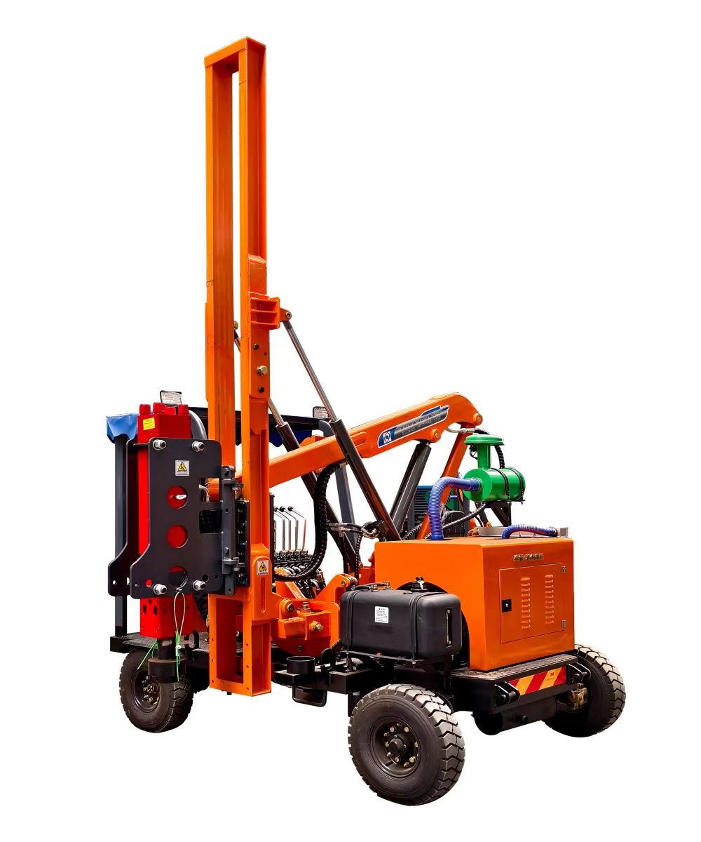 Highway Guardrail Pile Driver