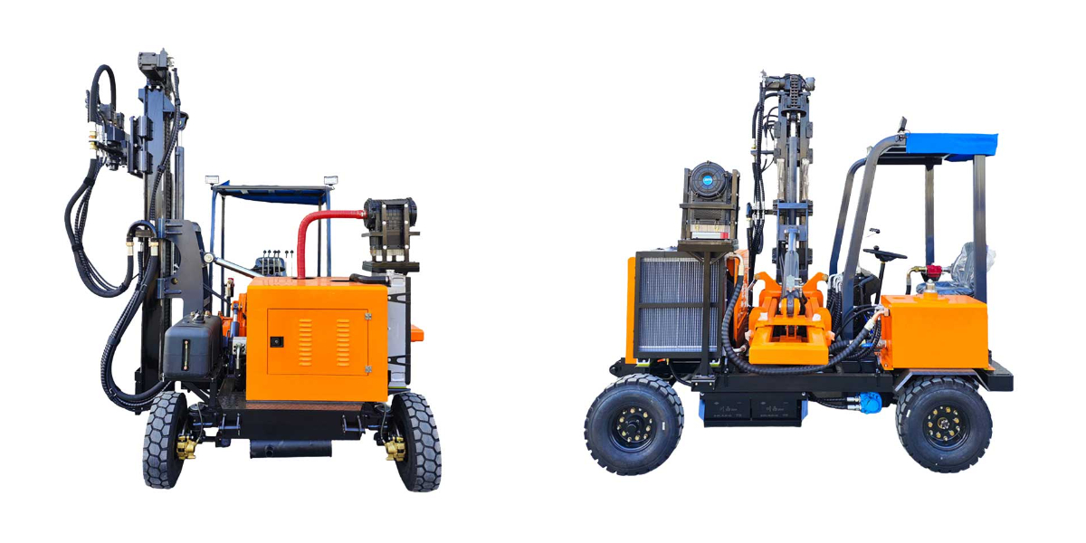 Колесная буровая установка для дорожных ограждений PH530