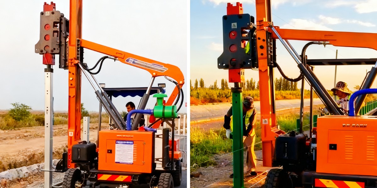 Highway Guardrail Pile Driver
