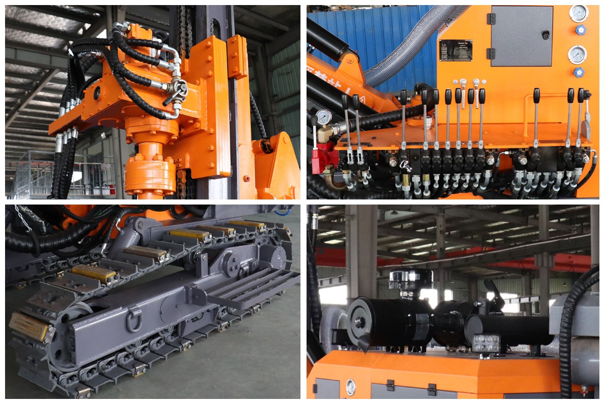 Plataforma de perforación de fondo a cielo abierto sobre orugas