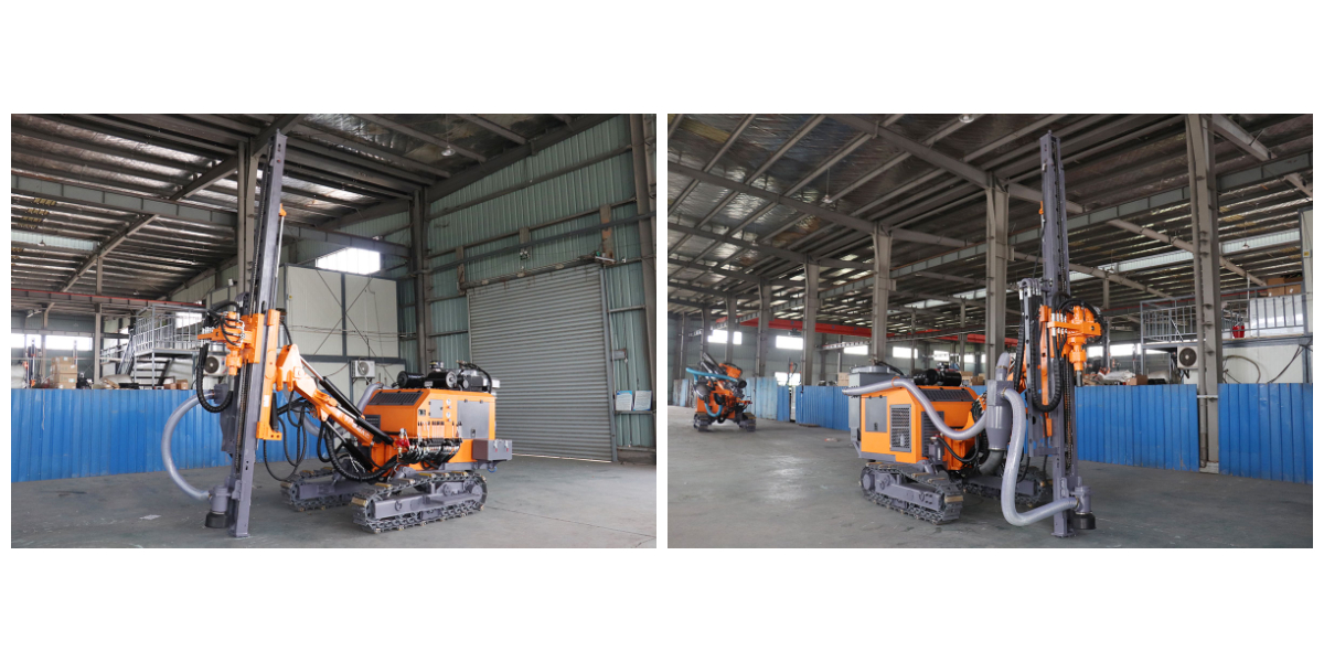 Plataforma de perforación de fondo a cielo abierto sobre orugas