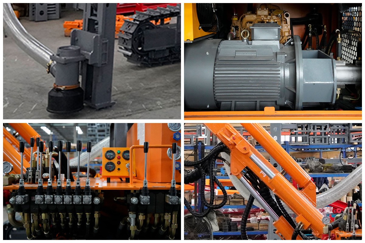 Giàn khoan lộ thiên bánh xích xuống hố